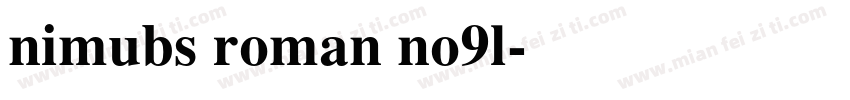nimubs roman no9l字体转换